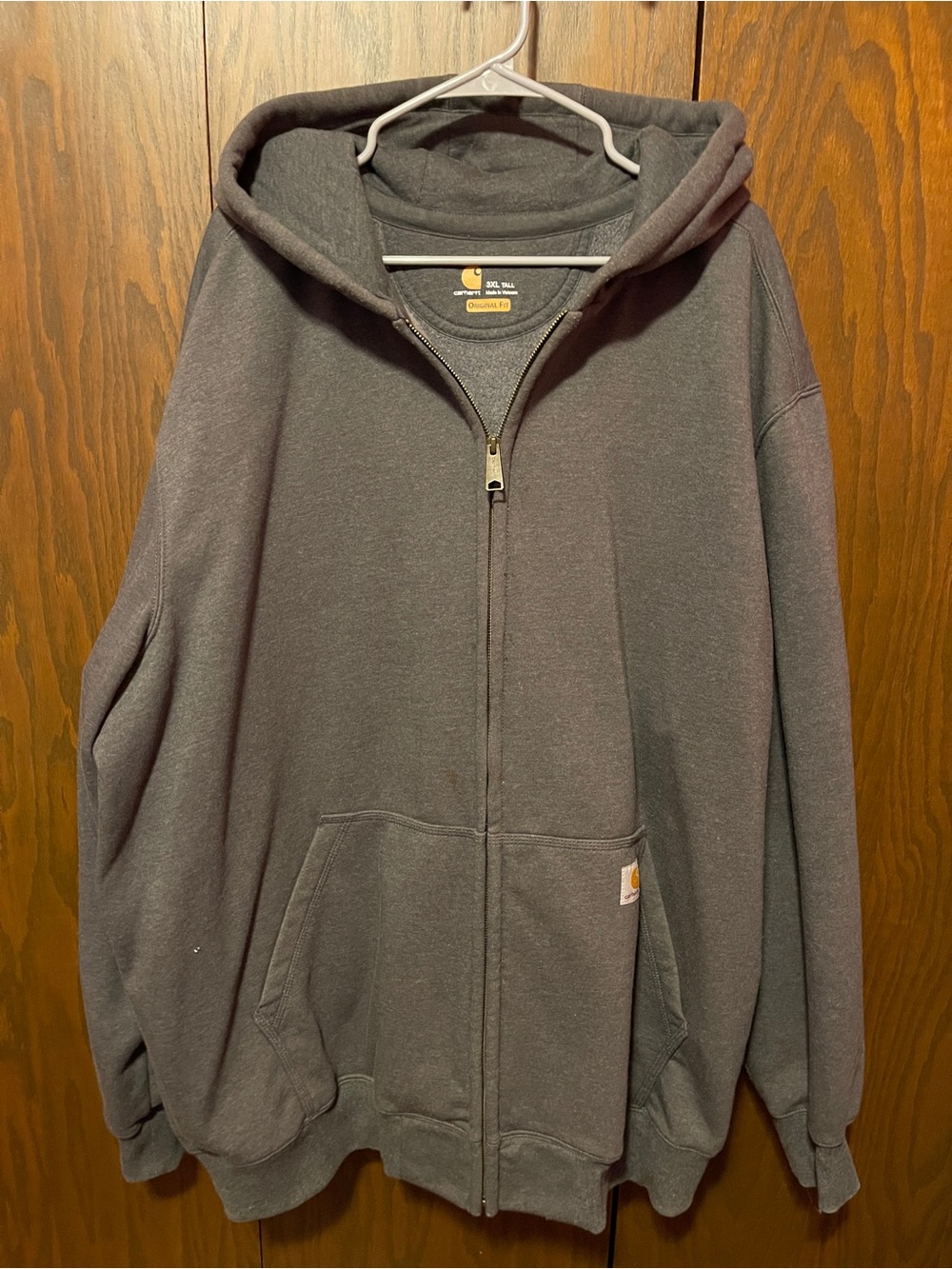 Mens Carhartt zip up hoodie size 3X Tall